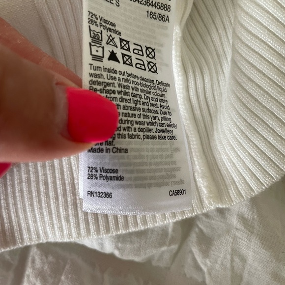 Karen Millen White Sweater with Ribbed Detailing - Picture 10 of 10